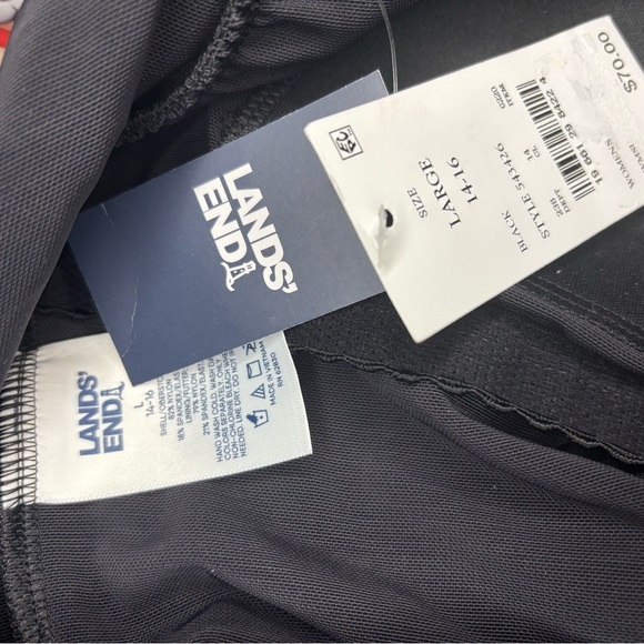 Land’s End Black One-Shoulder Swimsuit size L - Picture 4 of 4